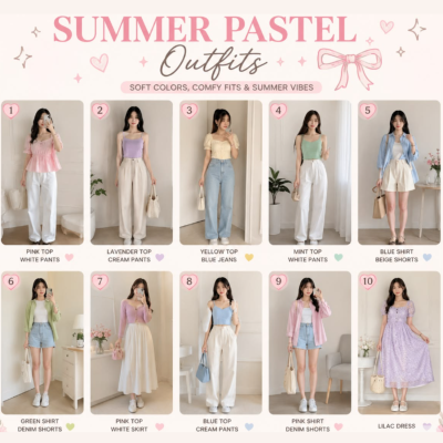 Summer pastel outfits bí quyết phối đồ