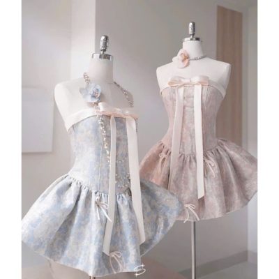 Váy dự tiệc cúp nơ