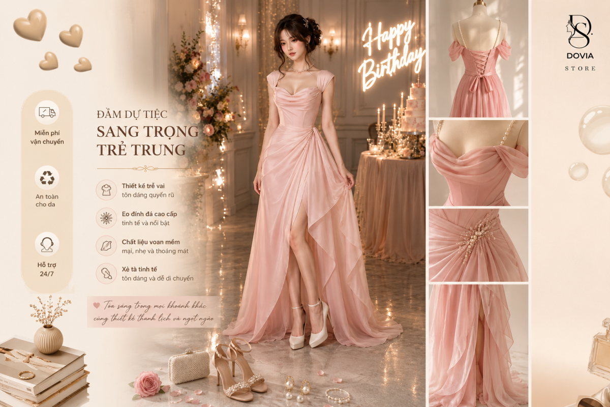 Đầm dự tiệc sang trọng trẻ trung
