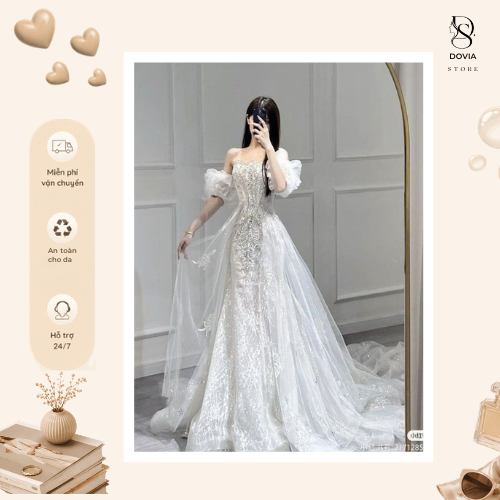 Váy đầm đẹp sang trọng đính kết cao cấp - Ảnh 2