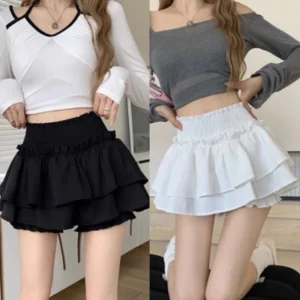 chân váy coquette 2 tầng